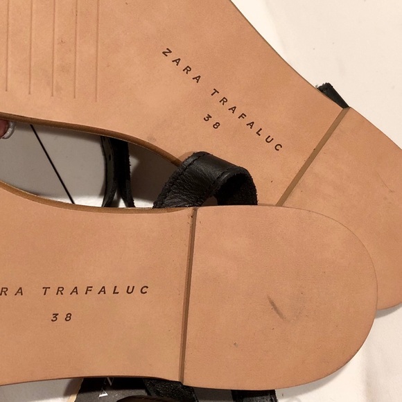 Zara Trafluc Leather Leopard Sandals - Picture 3 of 12